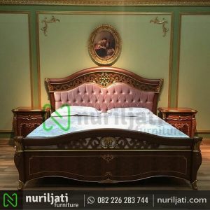 Set Tempat Tidur Ukir Mewah Korean Motif