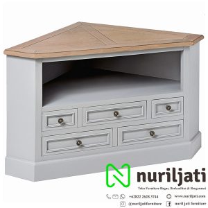 Bufet Sudut Minimalis Duco Top Jati