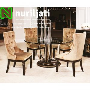 Set Meja Makan Kaca Isaura Chair