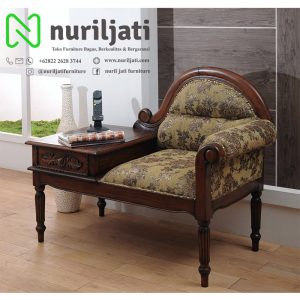Bangku Sofa Ukir Telephone Minimalis