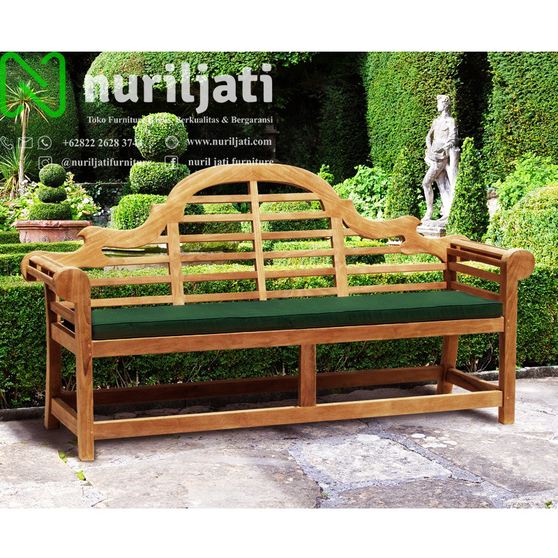 Bangku Taman Single Bench Marlboro Jati