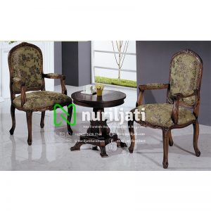 Kursi Teras Ganesa Ukir Jati Brown