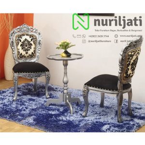 Gambar Kursi Teras Jati Ukir Mewah Silver Gold