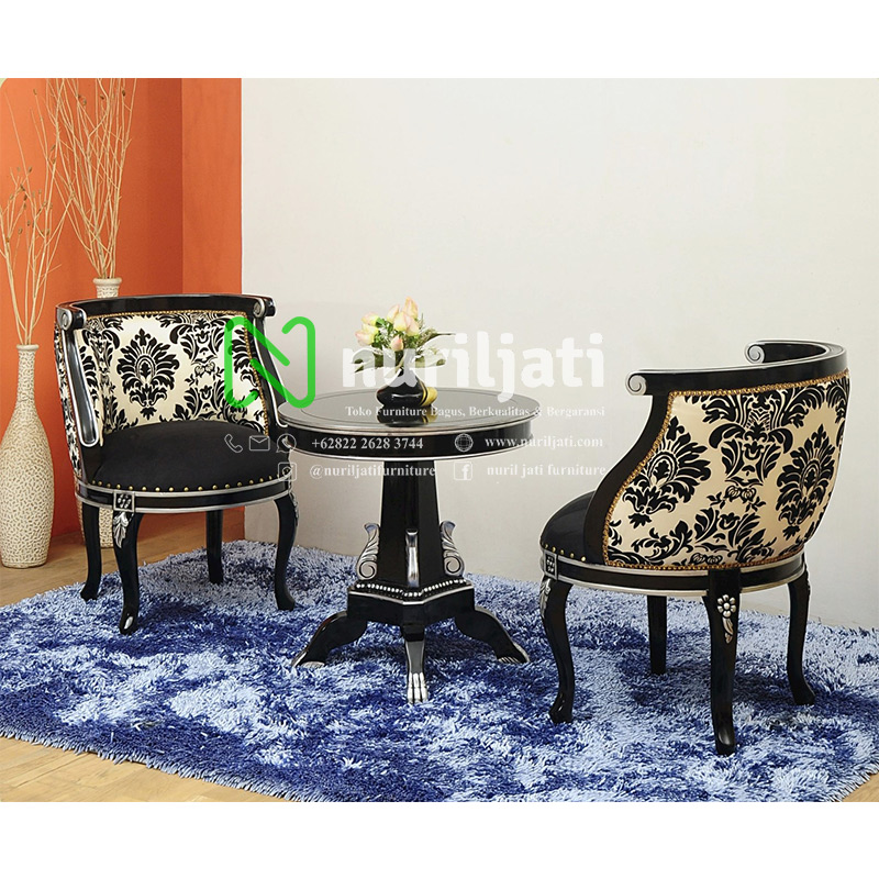 Jual Kursi Teras Mewah Egg Black Gold