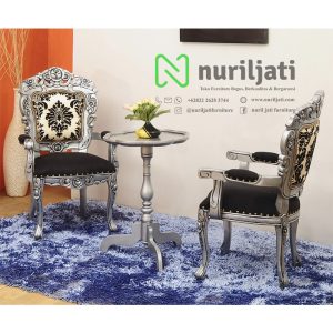 Jual Kursi Teras Ukir Mewah Tanganan Silver