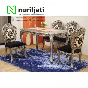 Meja Makan Set Keluarga Ukir Mewah Hight Klass