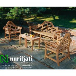 Set Bangku Mallboro Jati Solid Teak