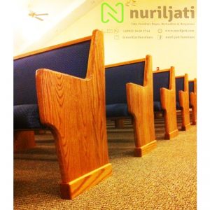 Bangku Gereja Jati Desain Tampak Samping