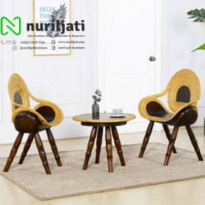 Kursi Teras Anyam Rotan Model Antik