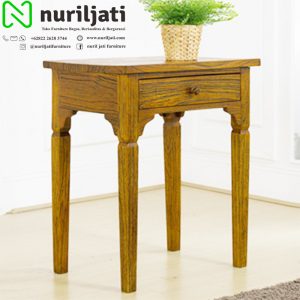 Meja Hias Flower Minimalis Jati Antik