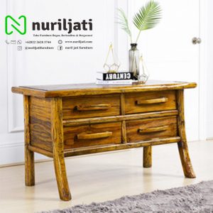 Meja Konsul 4 Laci Jati Antik