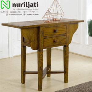 Meja Lipat Porteble Laci Jati Antik