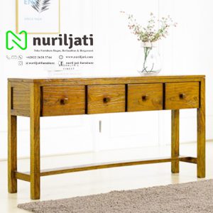 Meja Ruang Tamu Binggo Jati Antik