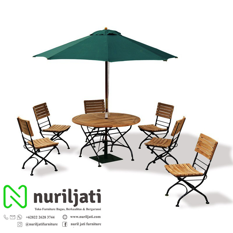 Set Meja Payung Taman Steaking Chair Garden Folding
