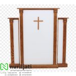 Mimbar Gereja Jati Altar Minimalis Duco