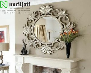 Produk Cermin Hias Queen Ukir Daun Mewah