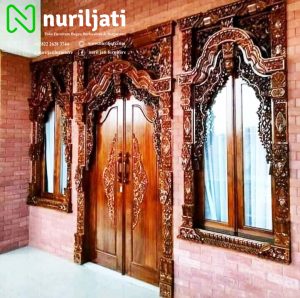 Pintu Rumah Ukir Gebyok Jendela Kaca