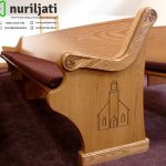 Bangku Gereja Desain Minimalis Kayu Jati
