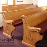 Bangku Gereja Desain Minimalis Kayu Jati