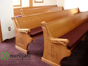 Bangku Gereja Desain Minimalis Kayu Jati
