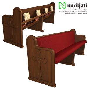 Desain Bangku Gereja Katolik Kayu Jati