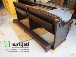 Model Bangku Gereja Jati Panjang Custom 02