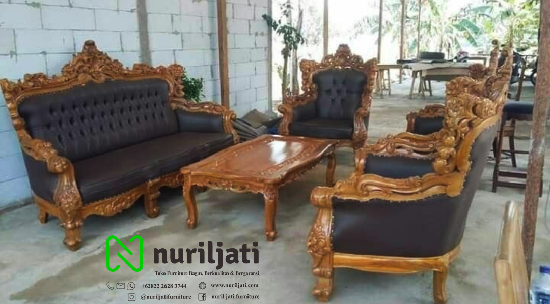 Gambar Sofa Tamu Lokal Jepara Jati Ukir