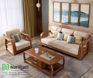 Sofa Tamu Minimalis Jati Lokal Jepara