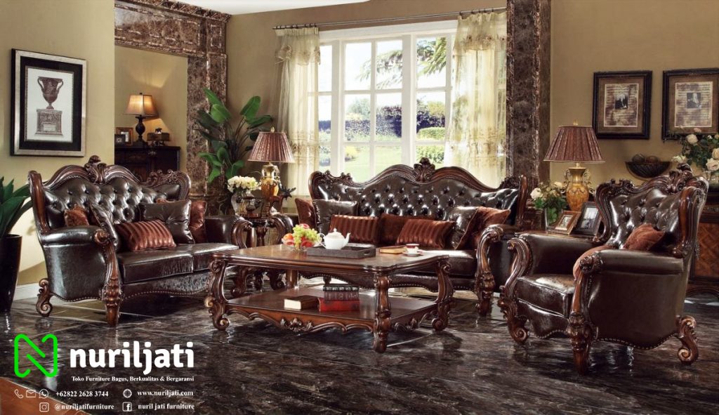 Jual Sofa Tamu Rahwana Ukir Kayu Jati