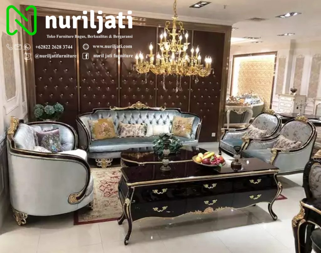 Jual Sofa Tamu Ukir Jepara Lengkung Mewah