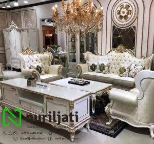 Sofa Tamu Ukir Korona Jepara Duco