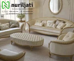 Sofa Tamu Ukir Minimalis Jati Jepara
