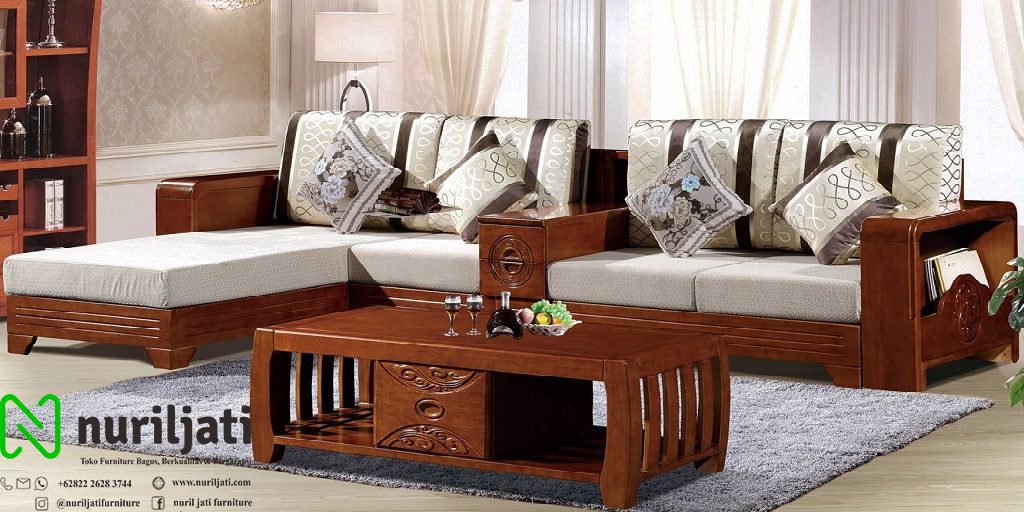 Sofa Tamu Sudut Minimalis Jepara Terbaru