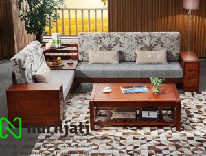 Sofa Tamu Sudut Minimalis Mewah Jepara