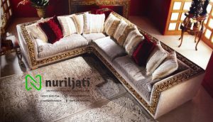 Sofa Tamu Sudut Ukir Kayu Jati Jepara