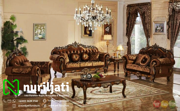 Jual Sofa Tamu Ukir Arabian Jati Jepara