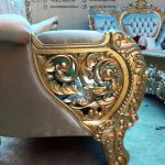 Sofa Tamu Ukir Belagio Bludru Kayu Jati