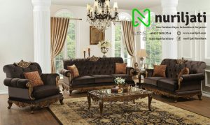 Sofa Tamu Ukir Jati Betawi Lenong