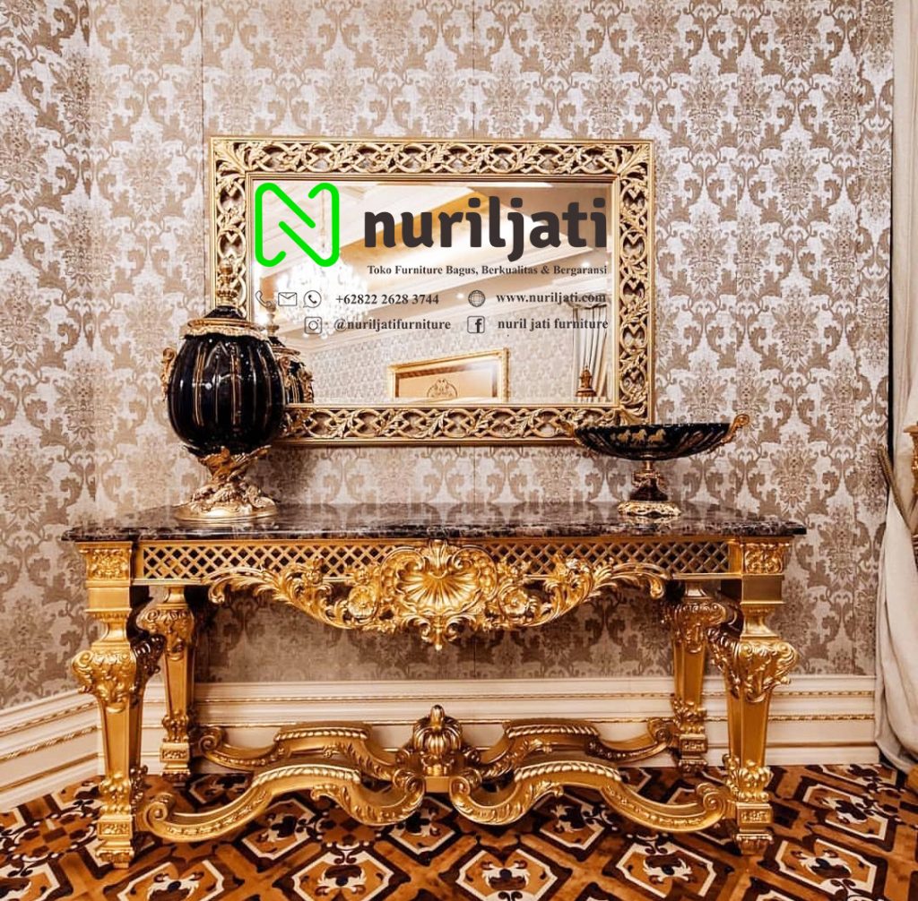 Jual Meja Rias Ukir Jati Mewah Terbaru 020