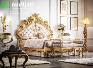 Ranjang Set Tempat Tidur Mewah Duco Emas 014