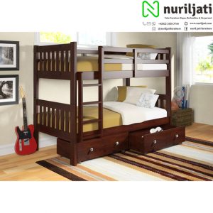 Ranjang Susun Kayu Jati Minimalis TT003