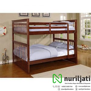 Ranjang Tingkat Kayu Jati Minimalis TT011