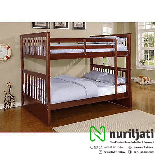 Jual Ranjang Tingkat Kayu Jati Minimalis TT011