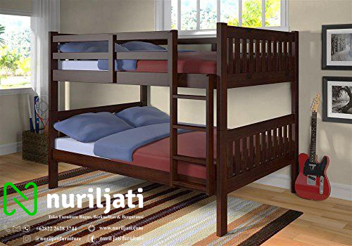 Jual Tempat Tidur Susun Jati Minimalis TT007