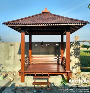 Gazebo Kayu 01 Model Minimalis Terbaru