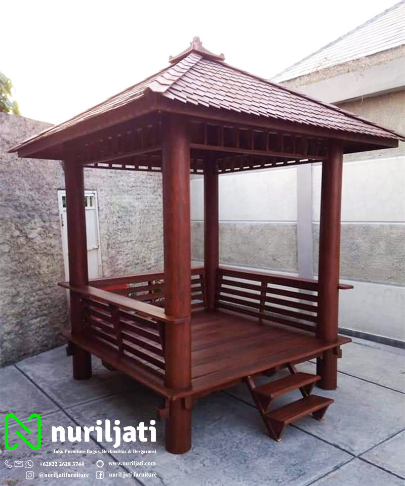Jual Gazebo Taman Kayu Kelapa Termurah 01