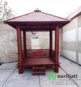 Jual Gazebo Taman Kayu Kelapa Termurah