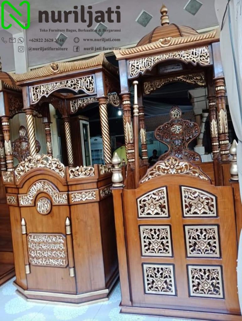 Jual Model Mimbar Masjid Ukir Jepara Terbaru