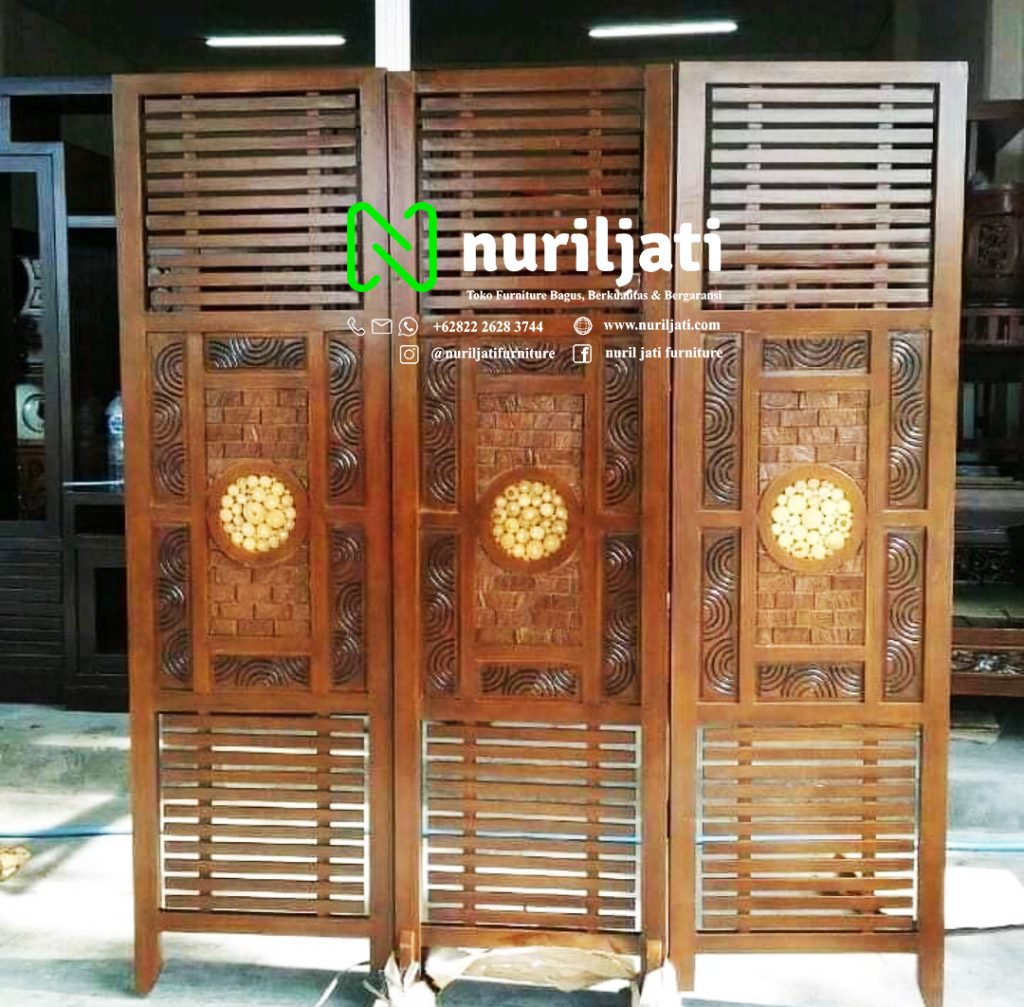 Jual Pembatas Ruangan Kayu Jati Paling Murah