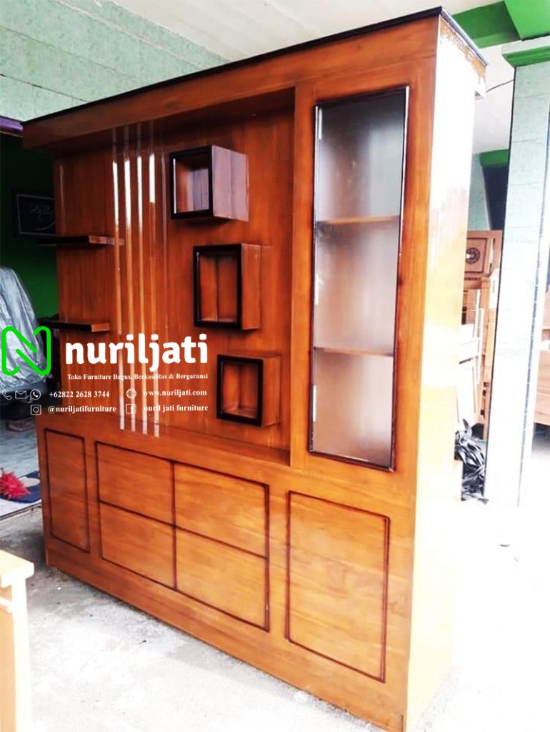 Jual Pembatas Ruangan Tamu Kayu Jati Mewah